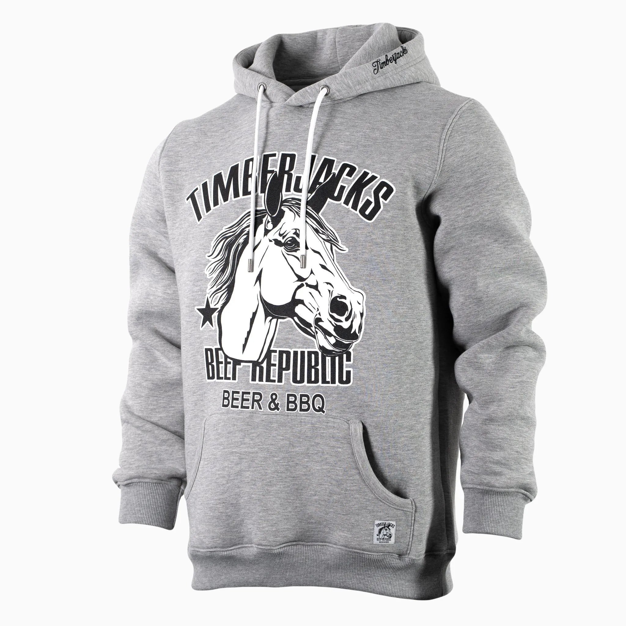 Hoodie Stallion Ash Grey - timberjacks.store
