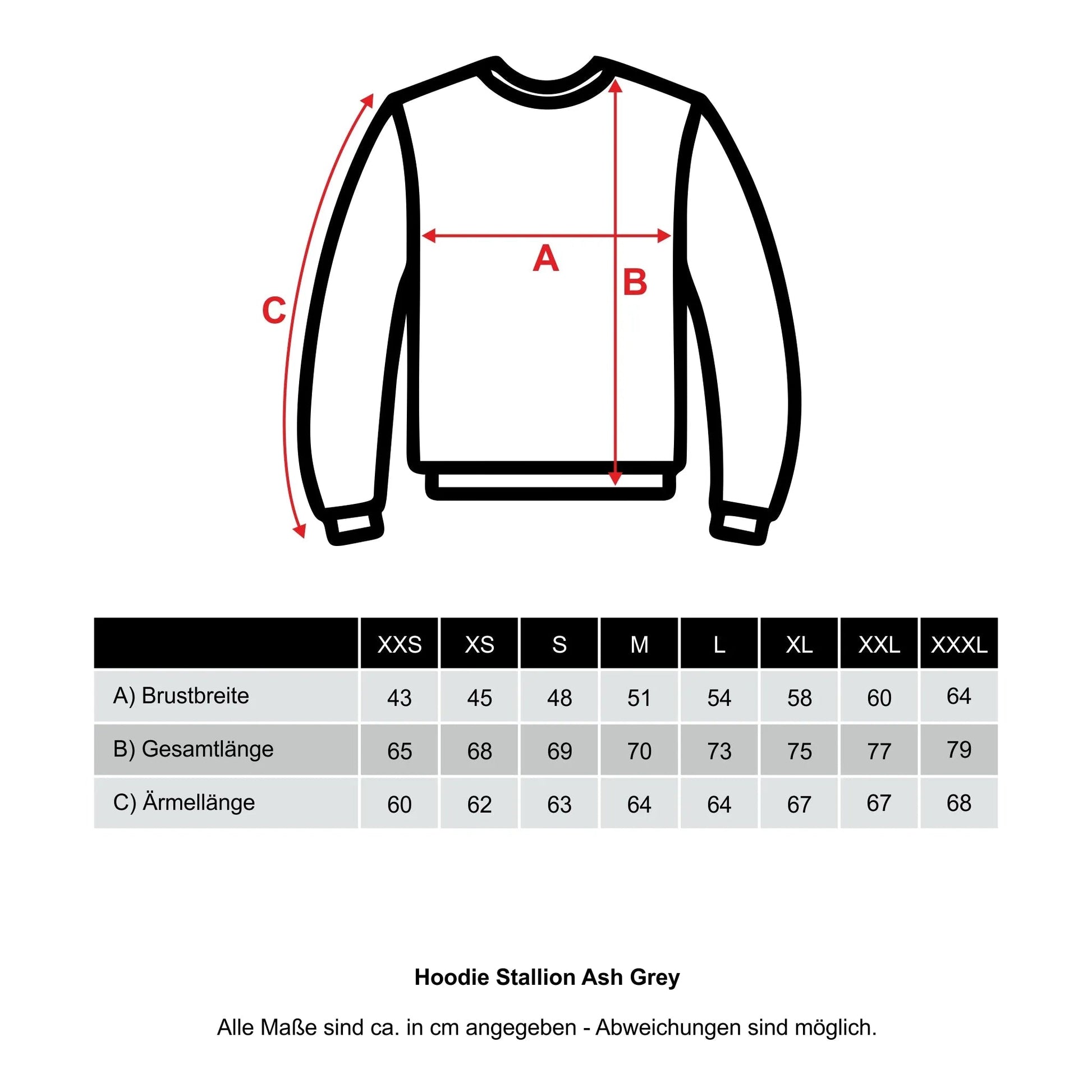 Hoodie Stallion Ash Grey - timberjacks.store