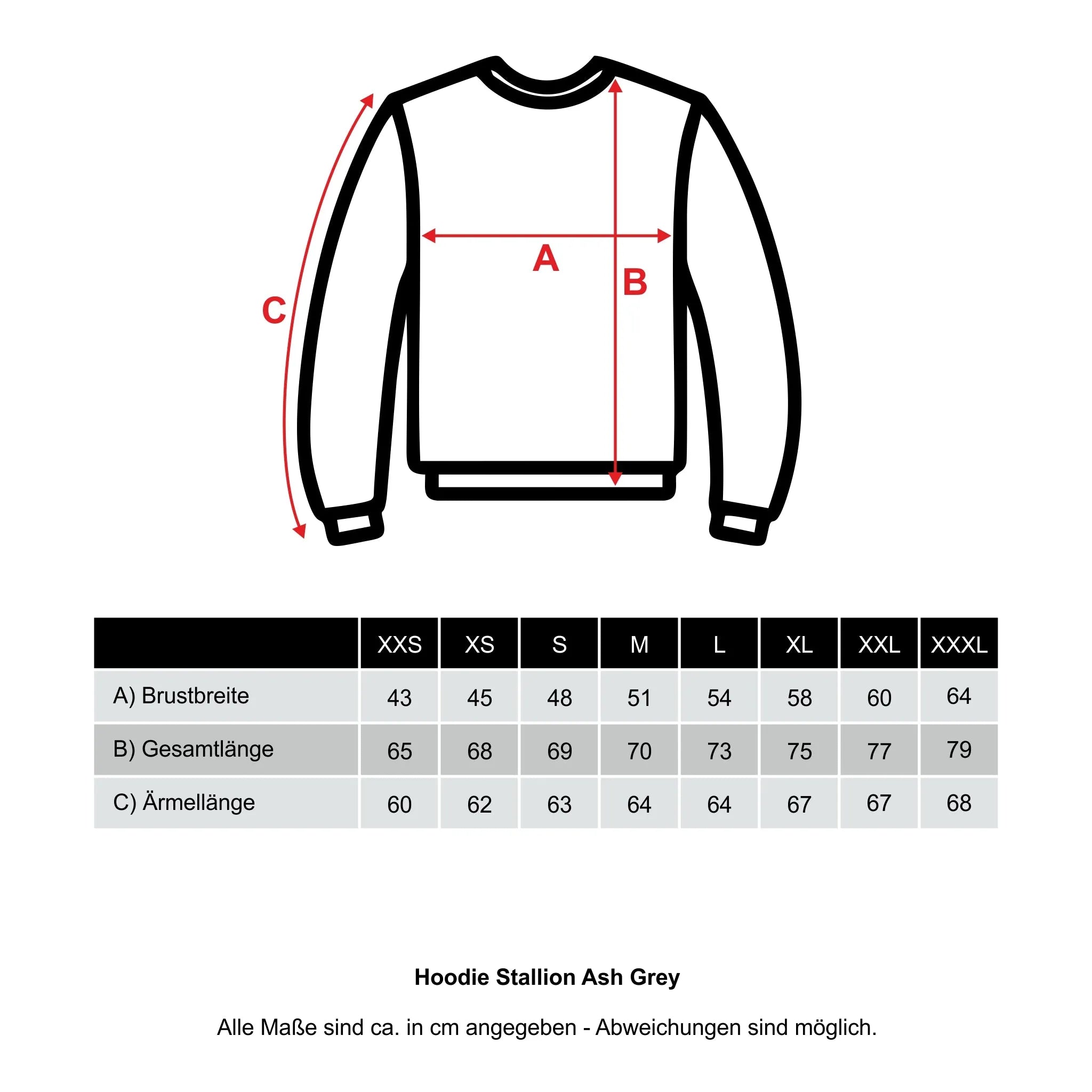 Hoodie Stallion Ash Grey - timberjacks.store