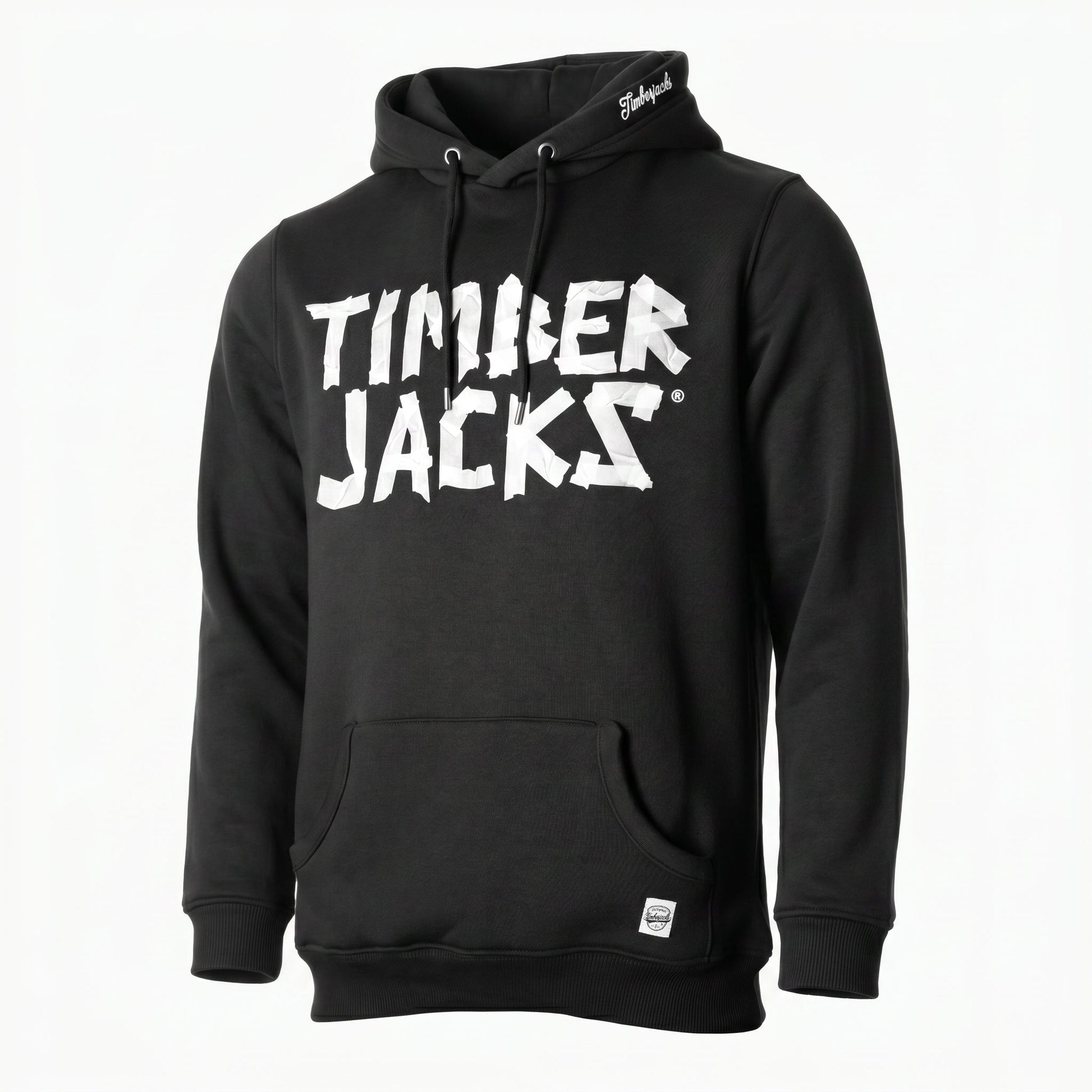 Hoodie Tape Black - timberjacks.store