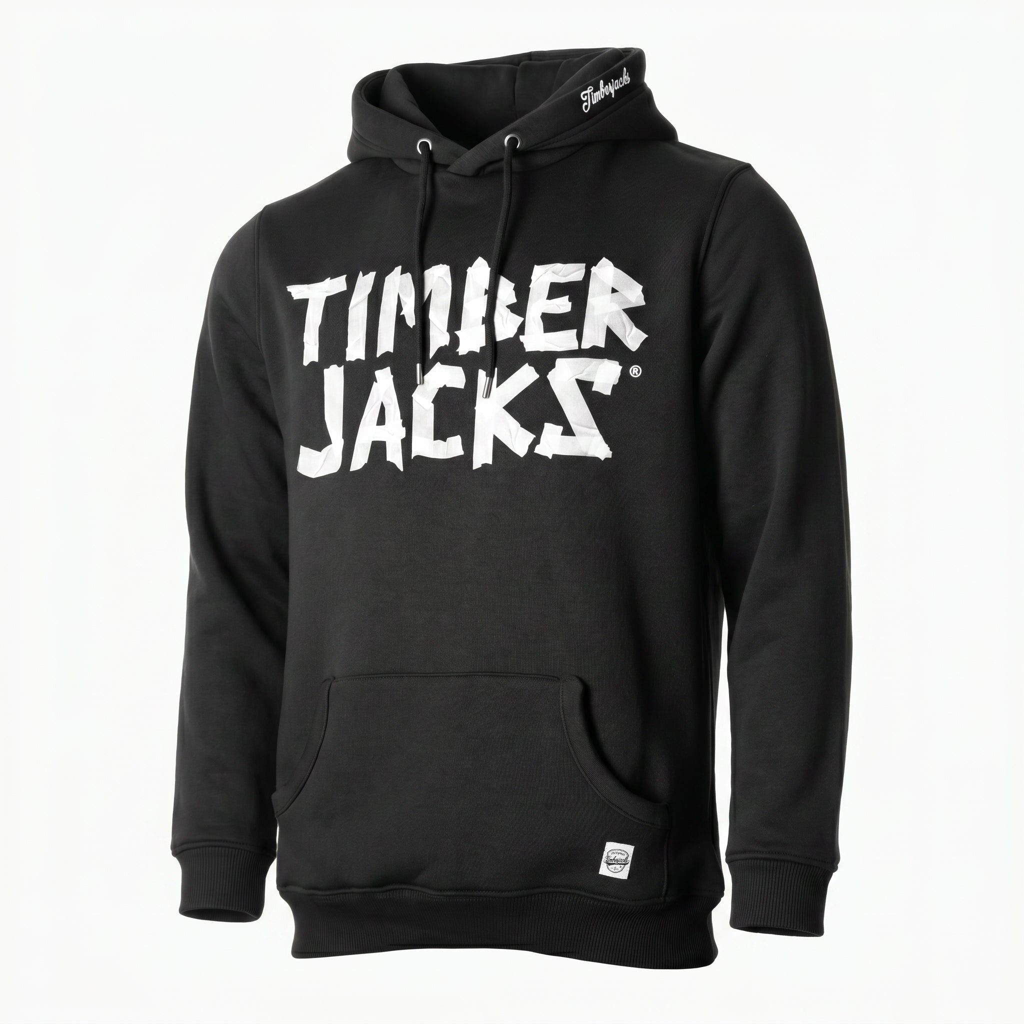 Hoodie Tape Black - timberjacks.store