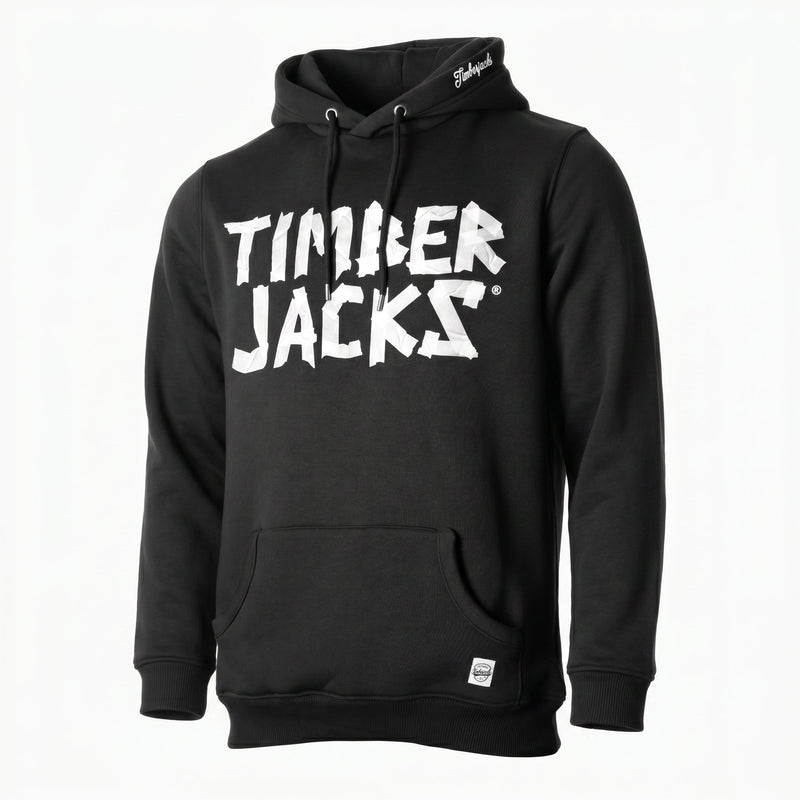 Hoodie Tape Black - timberjacks.store