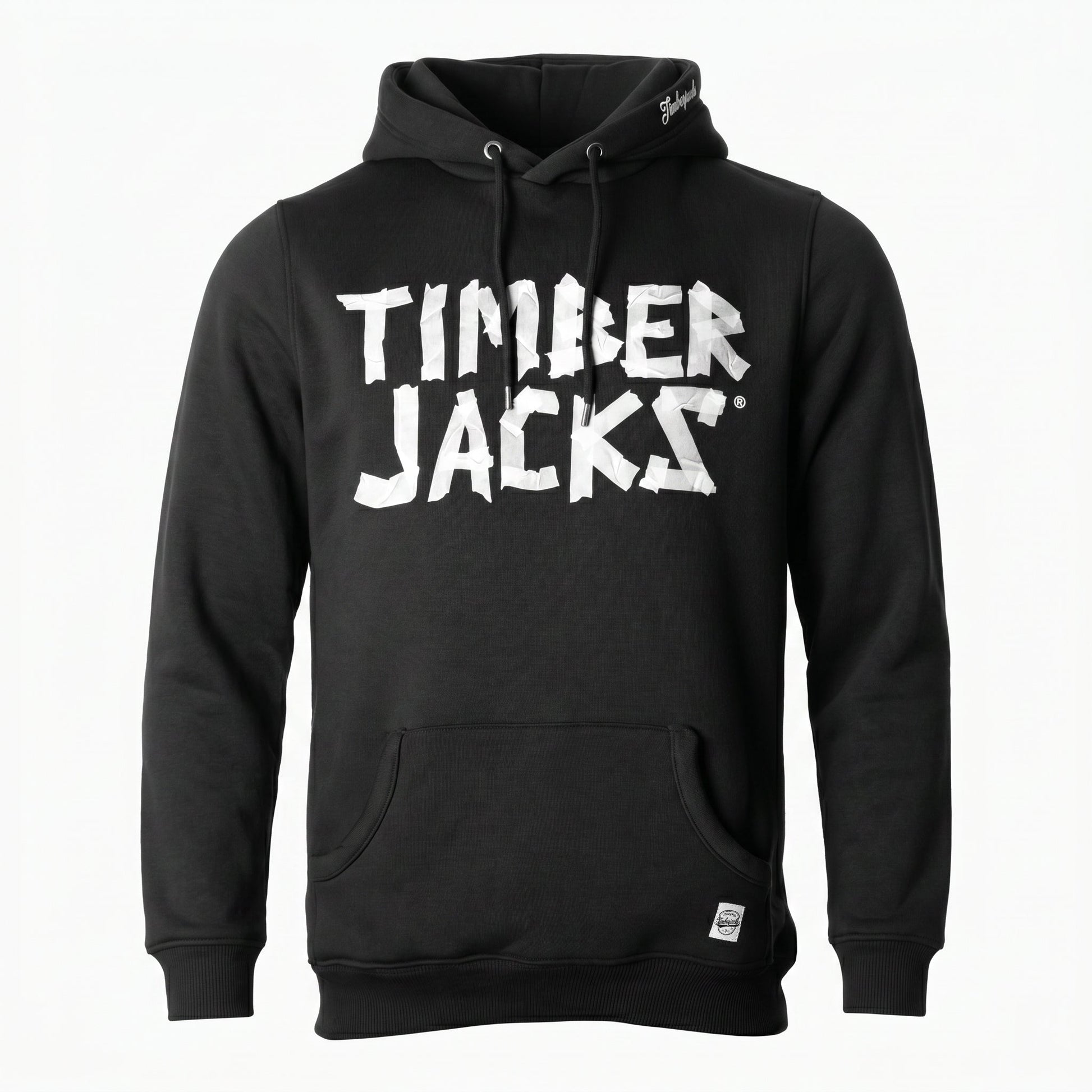 Hoodie Tape Black - timberjacks.store