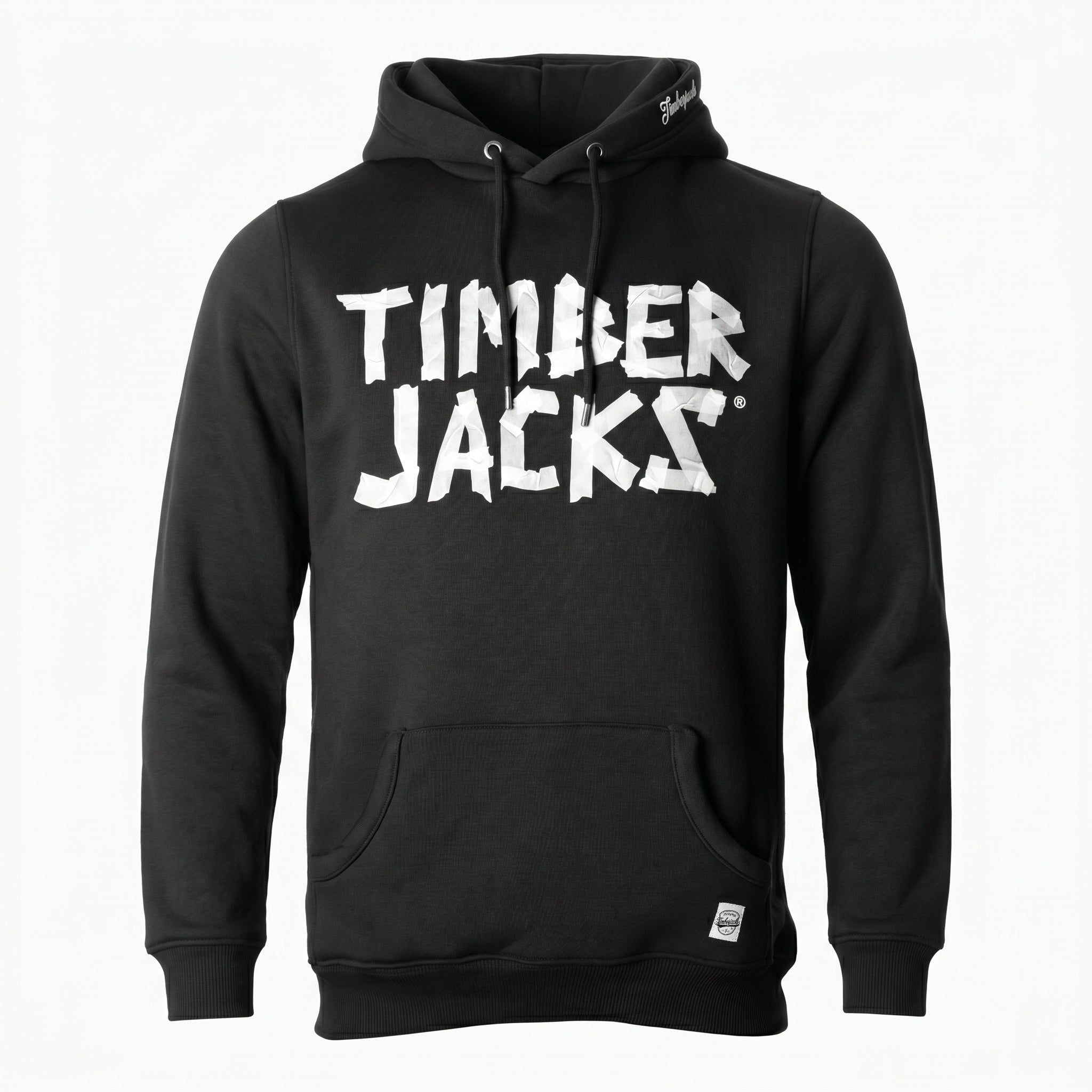 Hoodie Tape Black - timberjacks.store