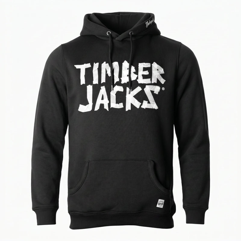 Hoodie Tape Black - timberjacks.store