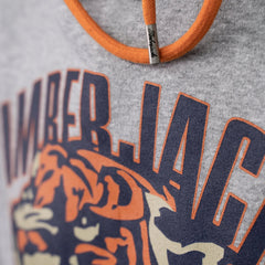 Hoodie Tiger Ash Grey Recycled Cotton - timberjacks.store