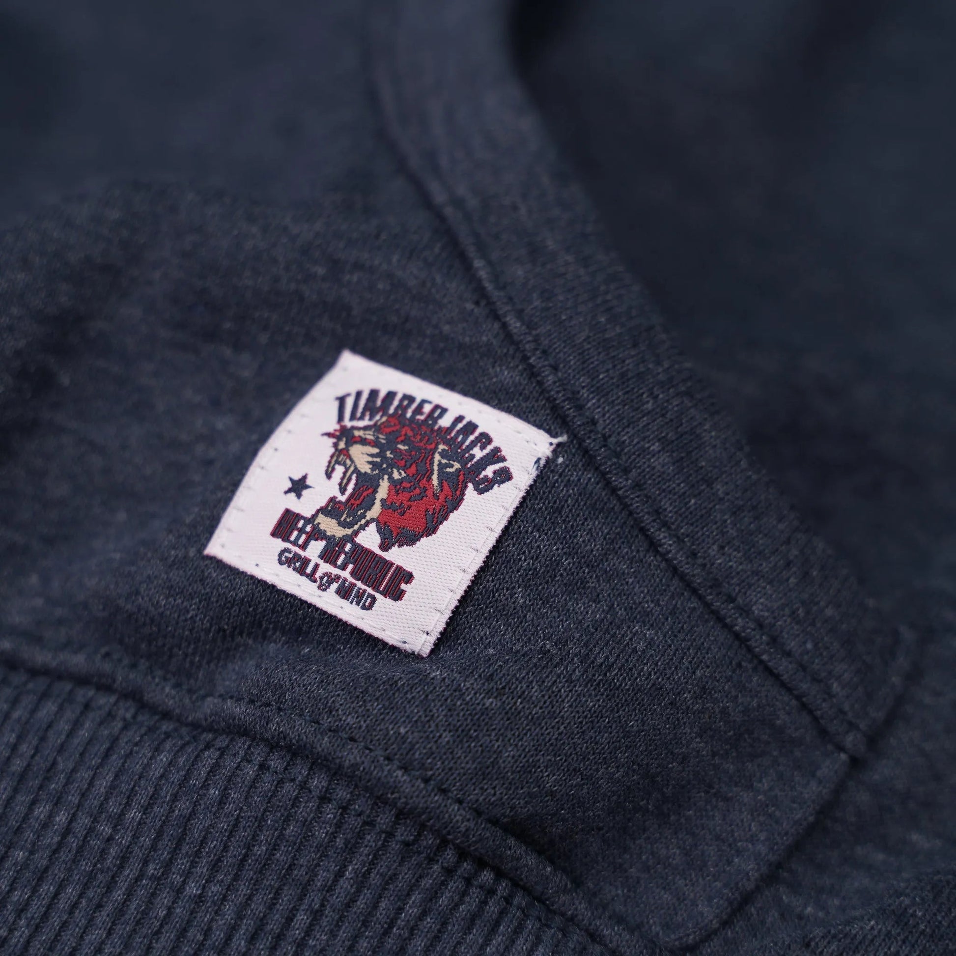 Hoodie Tiger Indigo Recycled Cotton - timberjacks.store