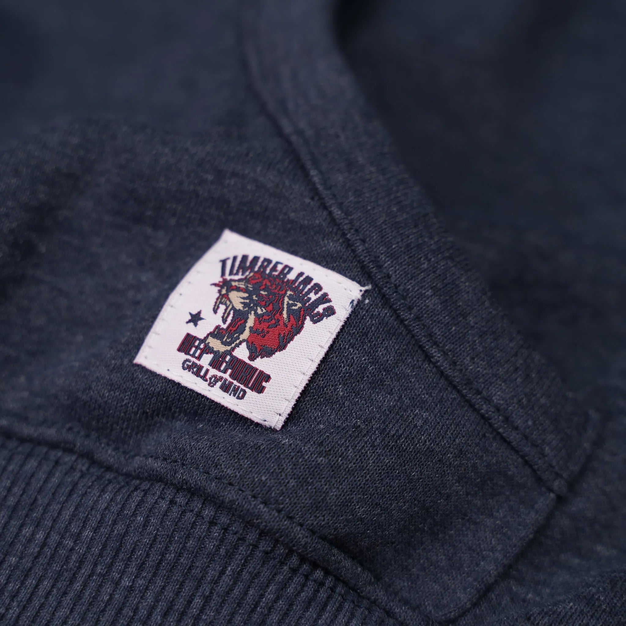 Hoodie Tiger Indigo Recycled Cotton - timberjacks.store