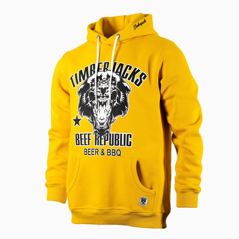 Hoodie Mountain Lion Bumblebee Yellow - timberjacks.store