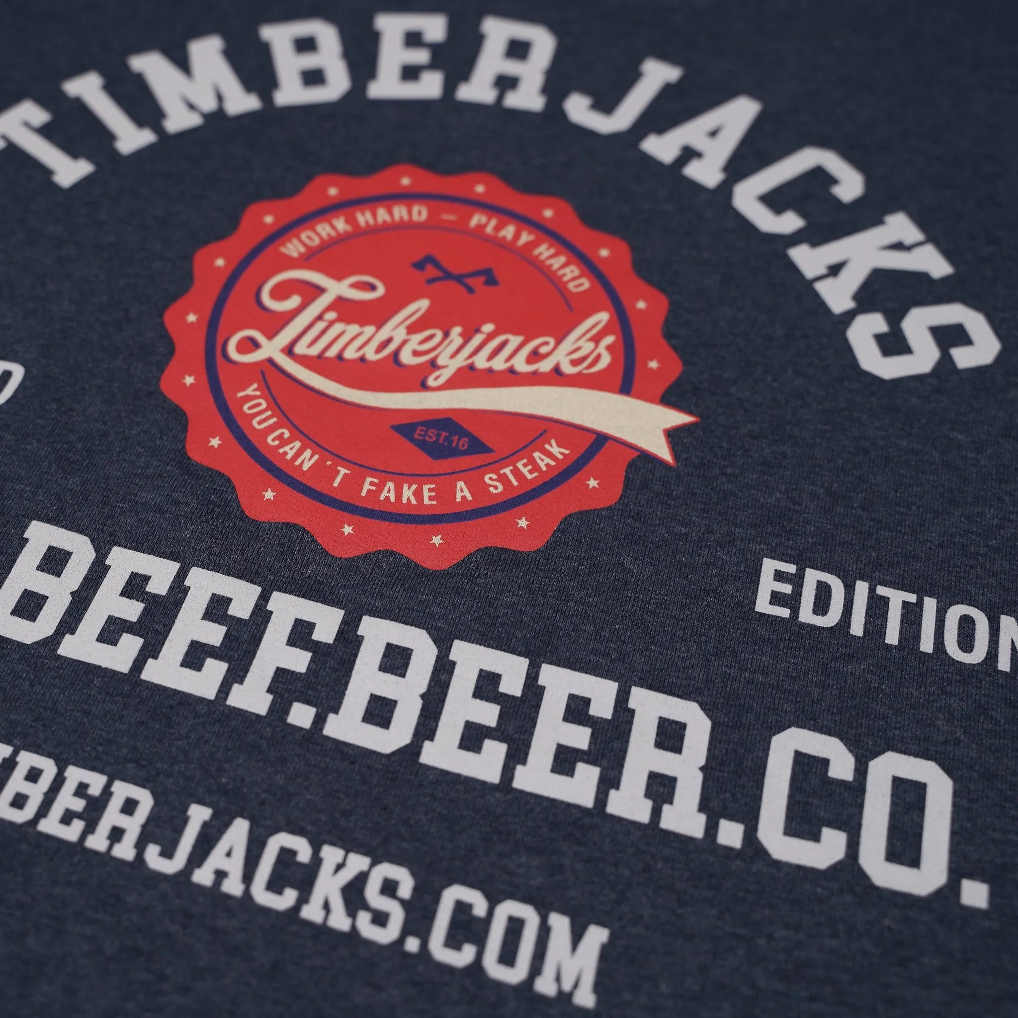 Sweatshirt Beef Beer Co Indigo Recycled Cotton - timberjacks.store
