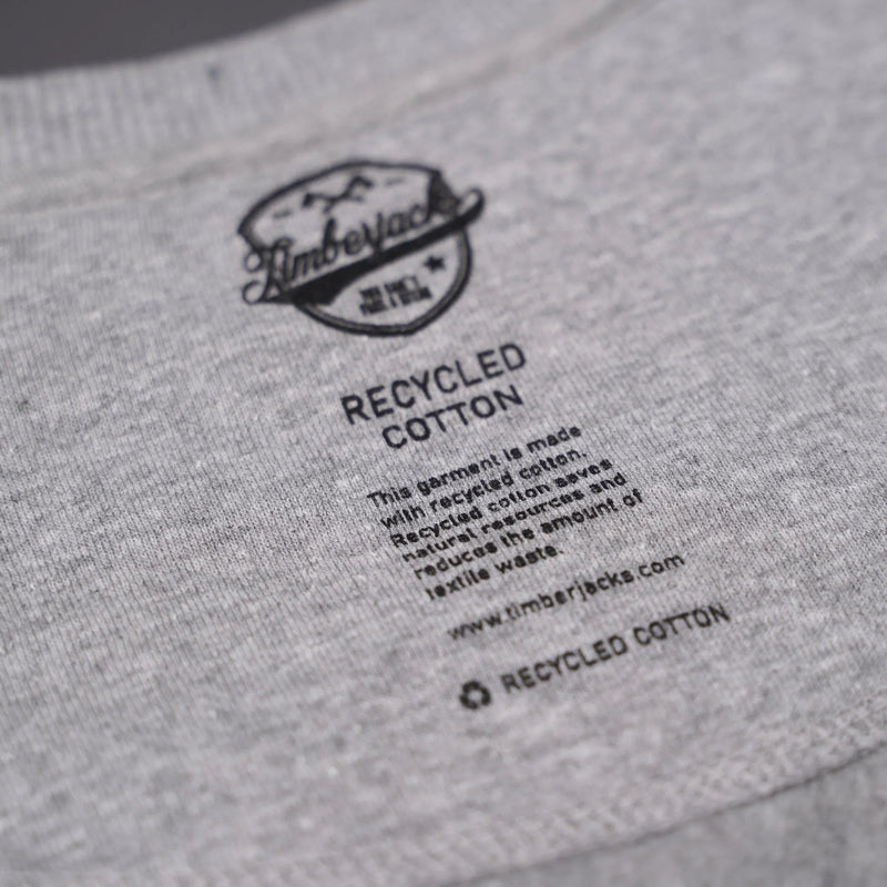Sweatshirt Patch Ash Grey Recycled Cotton - timberjacks.store