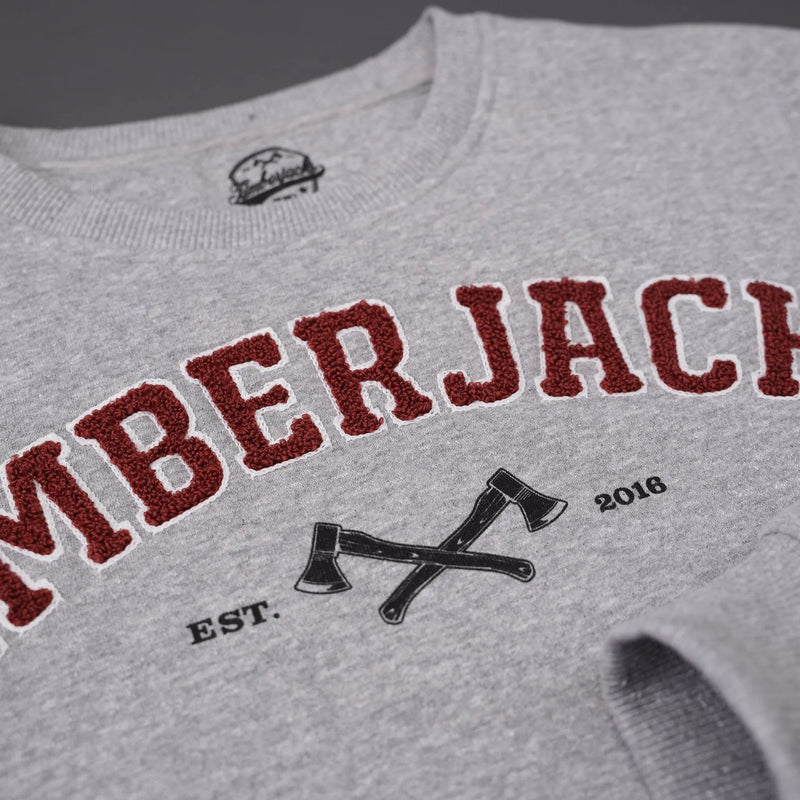 Sweatshirt Patch Ash Grey Recycled Cotton - timberjacks.store