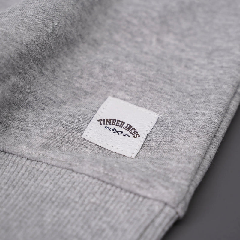 Sweatshirt Patch Ash Grey Recycled Cotton - timberjacks.store