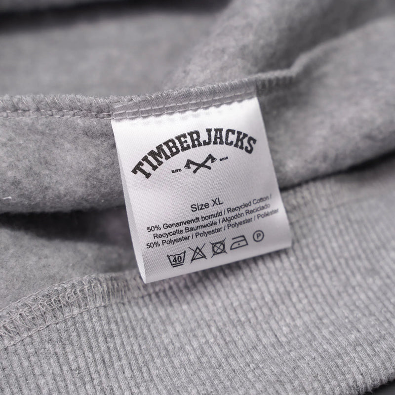 Sweatshirt Patch Ash Grey Recycled Cotton - timberjacks.store