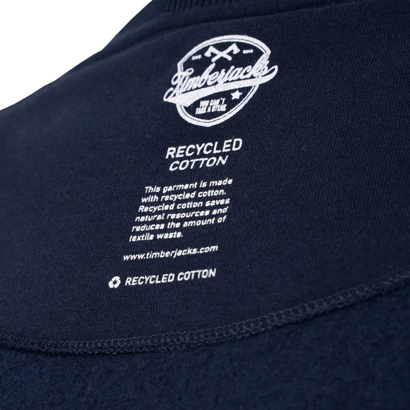 Sweatshirt Patch Dark Navy Recycled Cotton - timberjacks.store