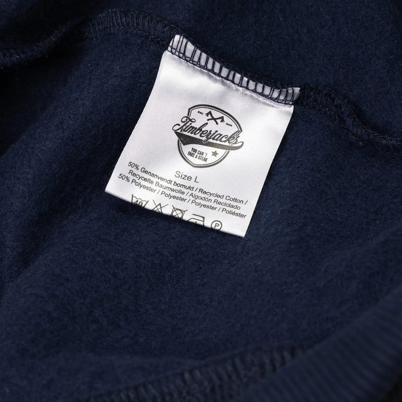 Sweatshirt Patch Dark Navy Recycled Cotton - timberjacks.store