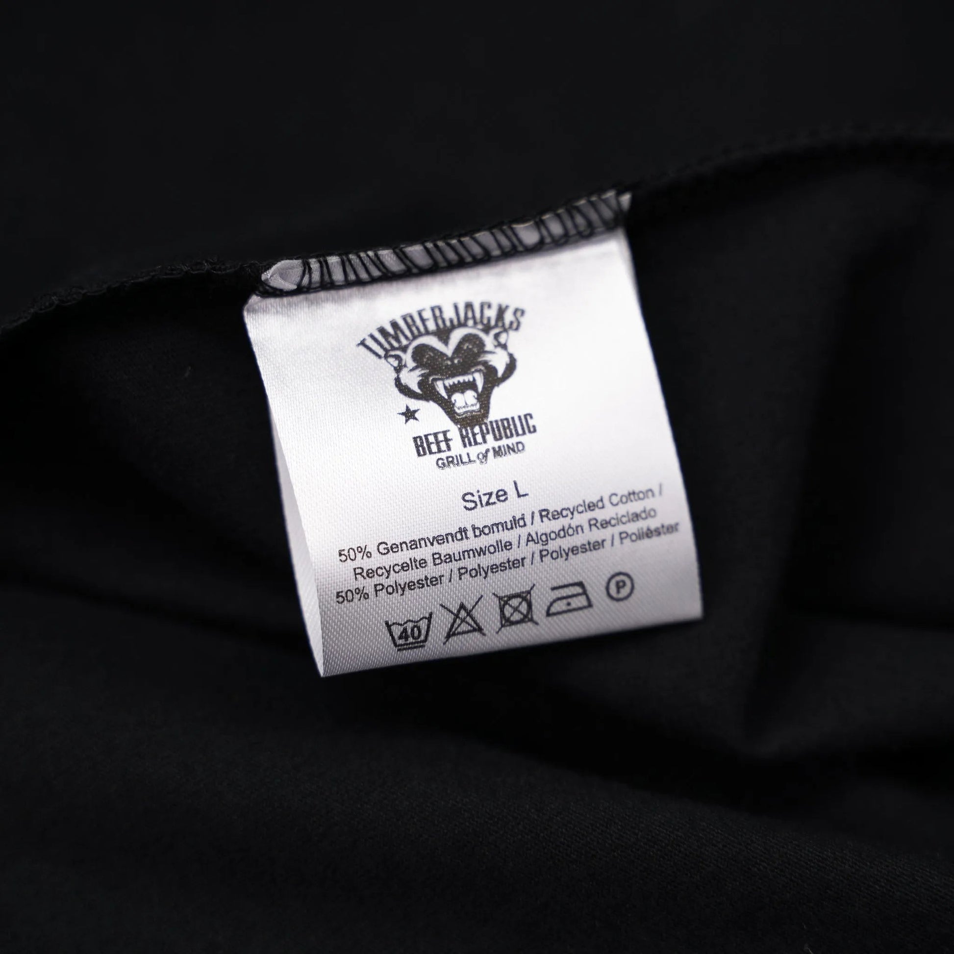 T-Shirt Badger Men Nero Recycled Cotton - timberjacks.store