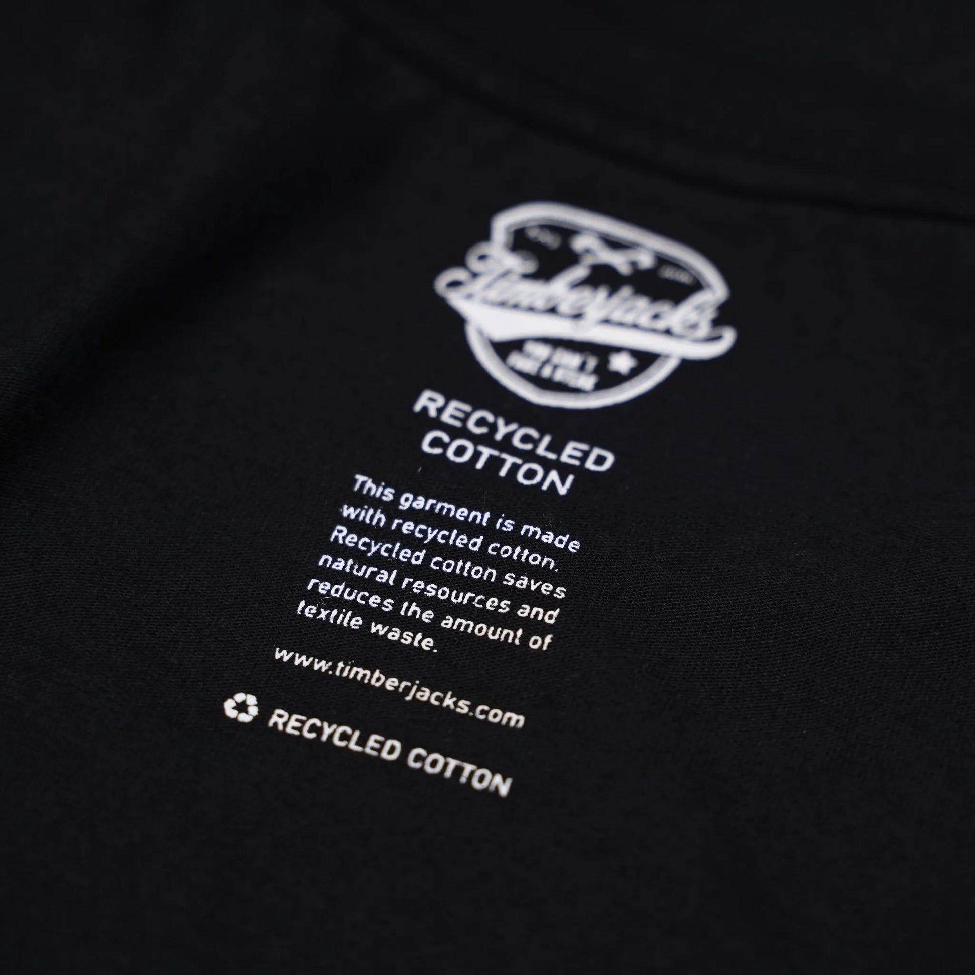 T-Shirt Badger Men Nero Recycled Cotton - timberjacks.store