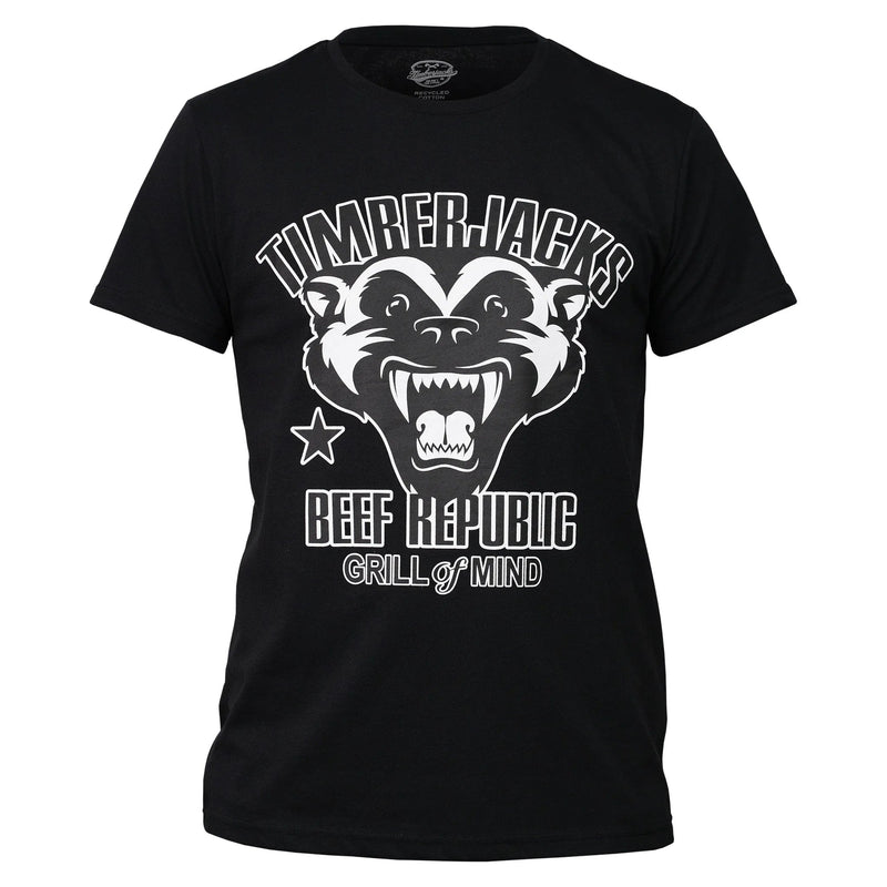 T-Shirt Badger Men Nero Recycled Cotton - timberjacks.store