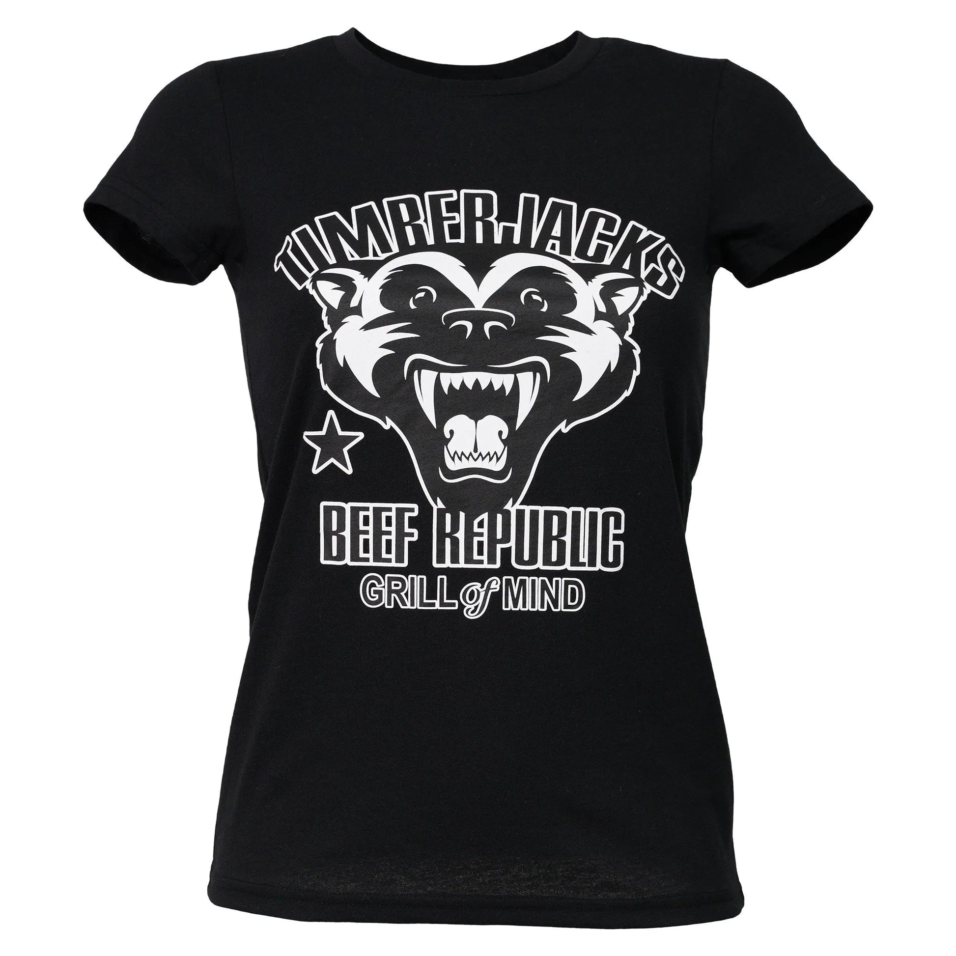 T-Shirt Badger Women Nero Recycled Cotton - timberjacks.store