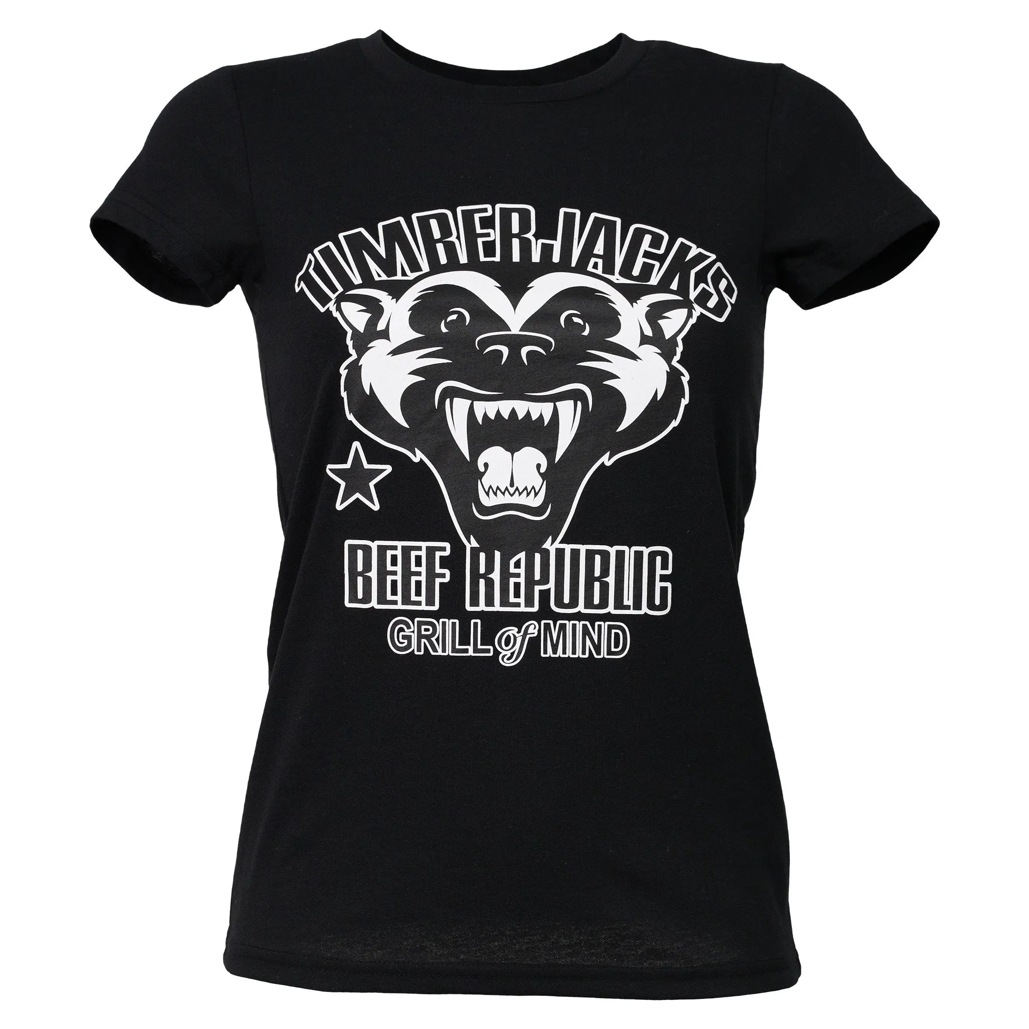 T-Shirt Badger Women Nero Recycled Cotton - timberjacks.store