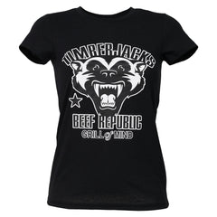 T-Shirt Badger Women Nero Recycled Cotton - timberjacks.store