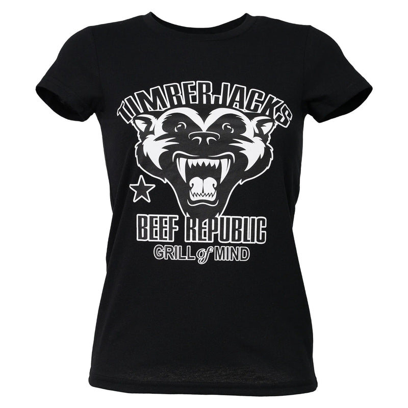 T-Shirt Badger Women Nero Recycled Cotton - timberjacks.store