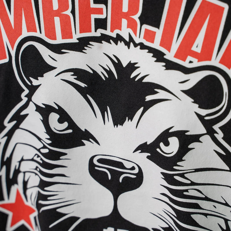 T-Shirt Beaver Men Nero Recycled Cotton - timberjacks.store
