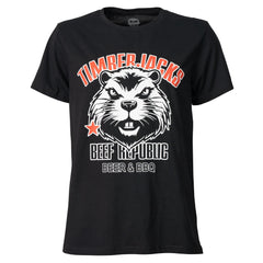 T-Shirt Beaver Men Nero Recycled Cotton - timberjacks.store