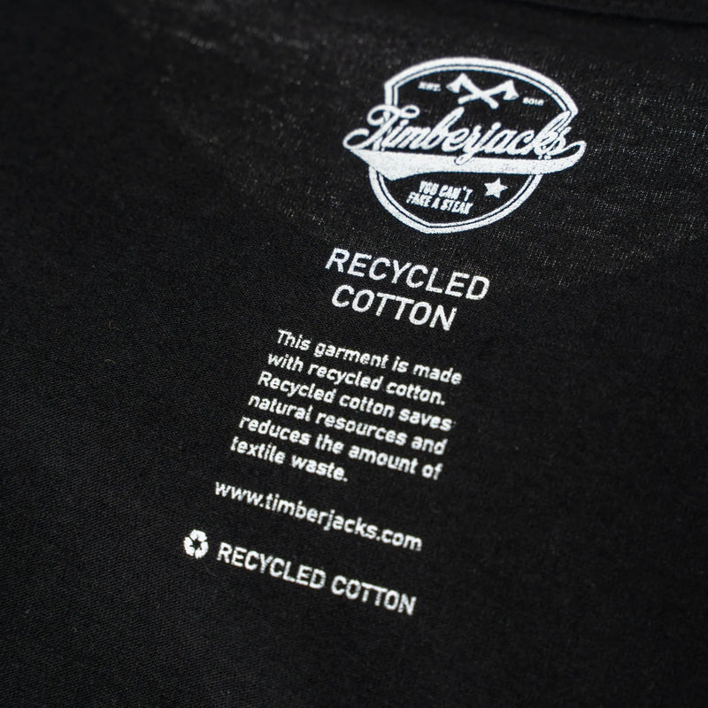 T-Shirt Beaver Women Nero Recycled Cotton - timberjacks.store