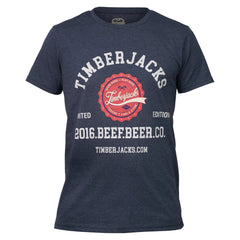 T-Shirt Beef Beer Co Men Indigo Recycled Cotton - timberjacks.store