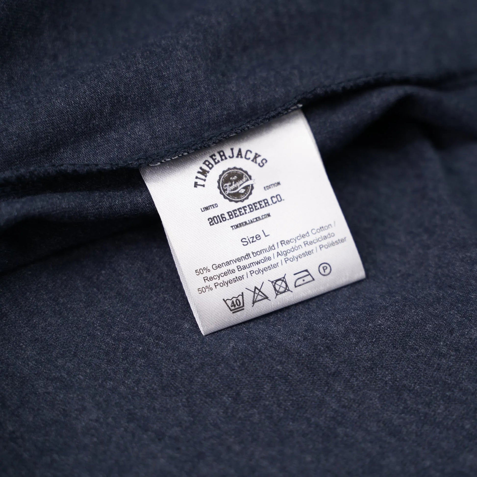 T-Shirt Beef Beer Co Men Indigo Recycled Cotton - timberjacks.store