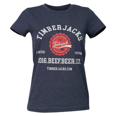 T-Shirt Beef Beer Co Women Indigo Recycled Cotton - timberjacks.store