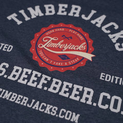 T-Shirt Beef Beer Co Women Indigo Recycled Cotton - timberjacks.store
