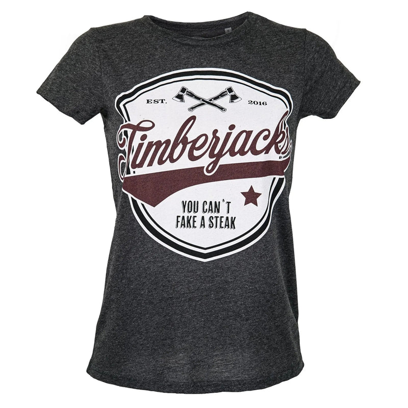 T-Shirt Can´t Fake Women Charcoal - timberjacks.store