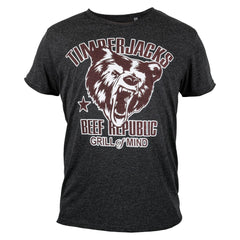 T-Shirt Grizzly Men Charcoal - timberjacks.store