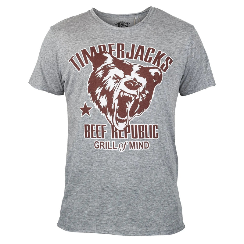 T-Shirt Grizzly Men Grey - timberjacks.store