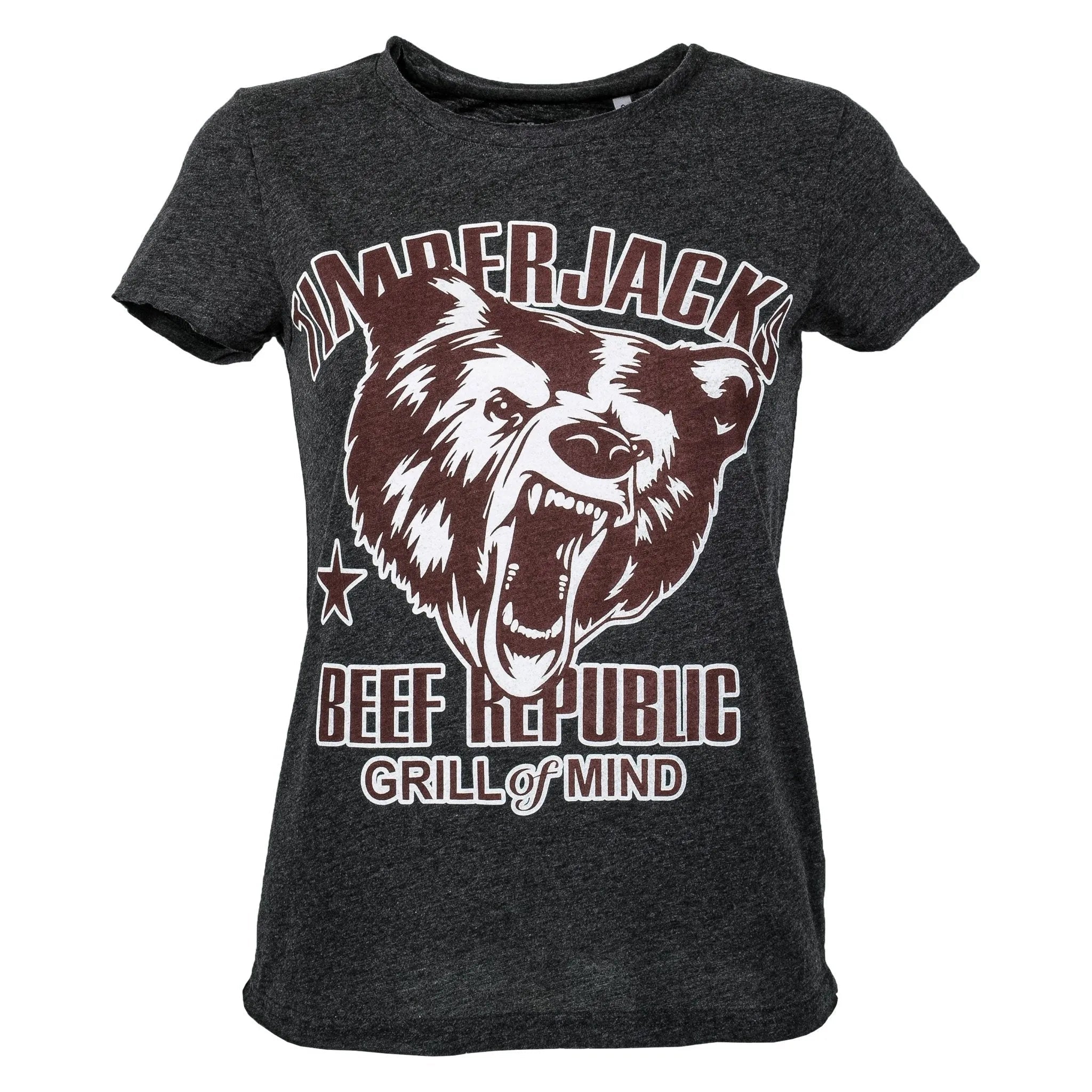 T-Shirt Grizzly Women Charcoal - timberjacks.store