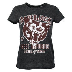 T-Shirt Grizzly Women Charcoal - timberjacks.store