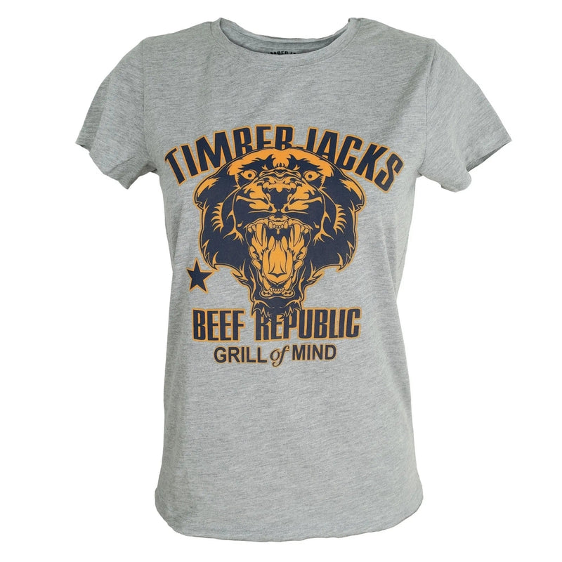 T-Shirt Mountain Lion Women Grey - timberjacks.store