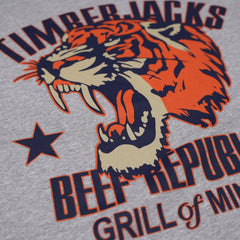 T-Shirt Tiger Men Ash Grey Recycled Cotton - timberjacks.store