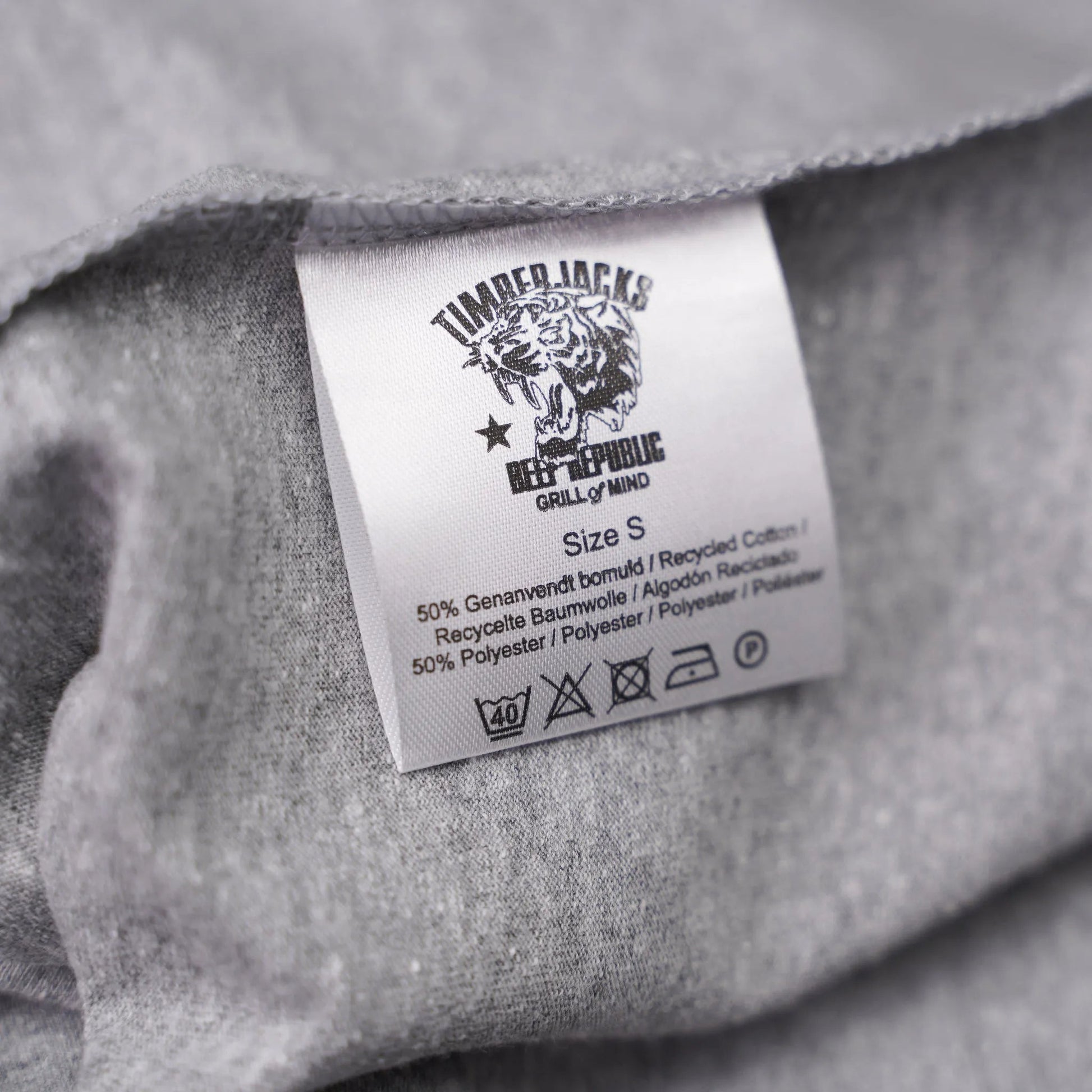 T-Shirt Tiger Women Ash Grey Recycled Cotton - timberjacks.store