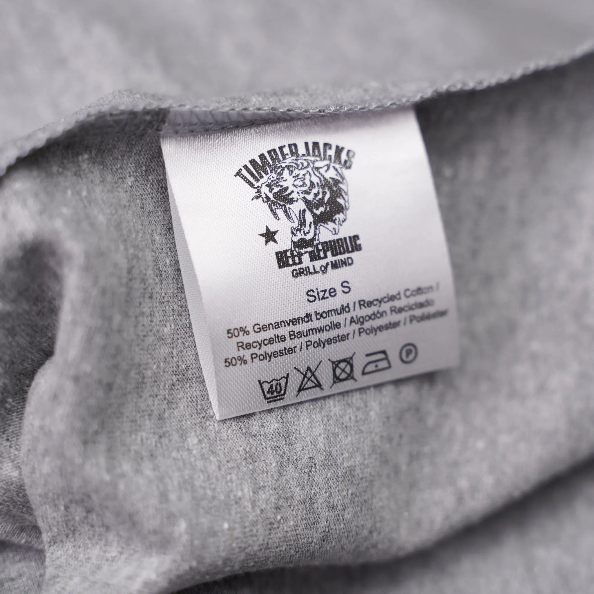 T-Shirt Tiger Women Ash Grey Recycled Cotton - timberjacks.store