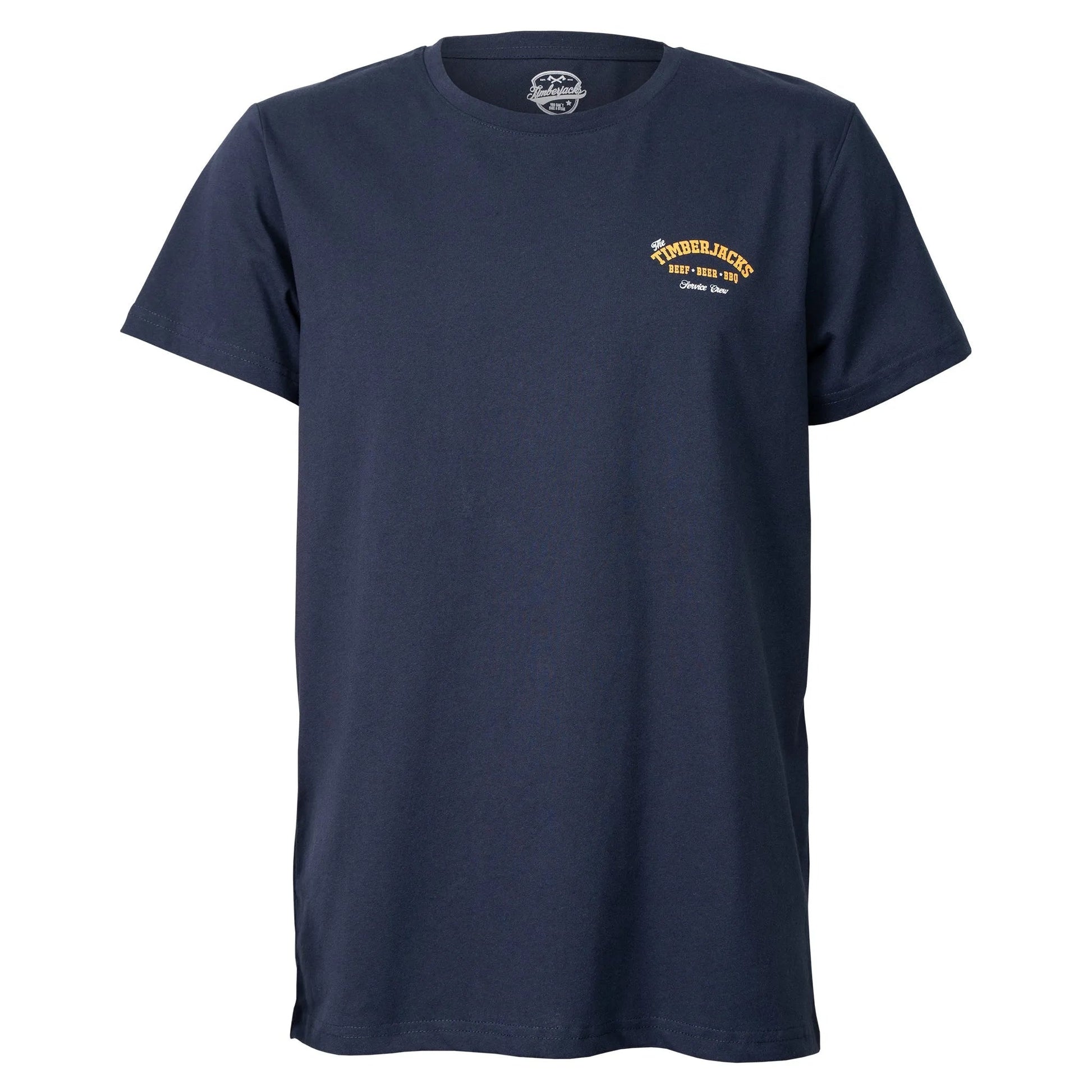 T-Shirt Timberjacks Service Crew Men Dark Navy Recycled Cotton - timberjacks.store