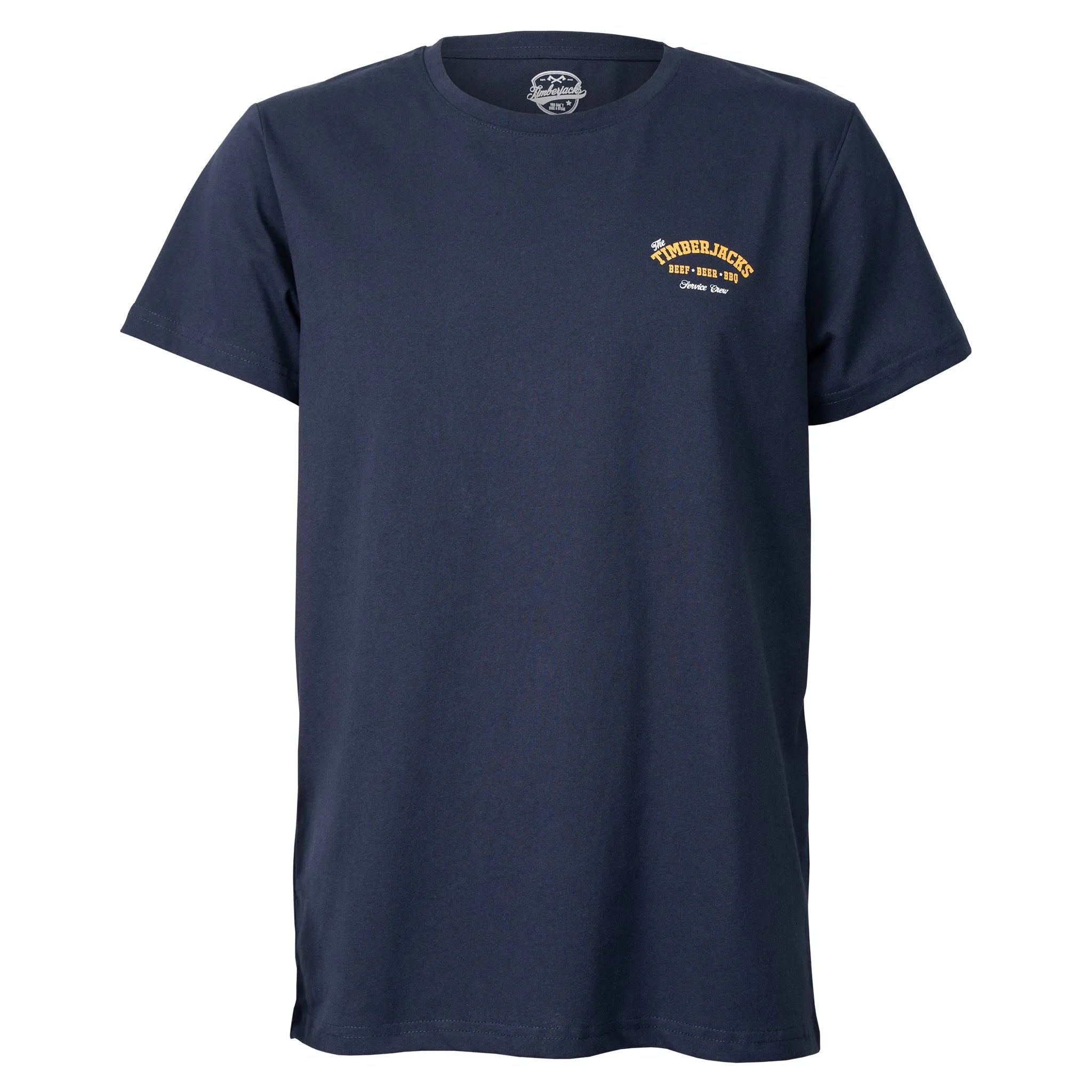 T-Shirt Timberjacks Service Crew Men Dark Navy Recycled Cotton - timberjacks.store
