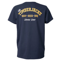 T-Shirt Timberjacks Service Crew Men Dark Navy Recycled Cotton - timberjacks.store
