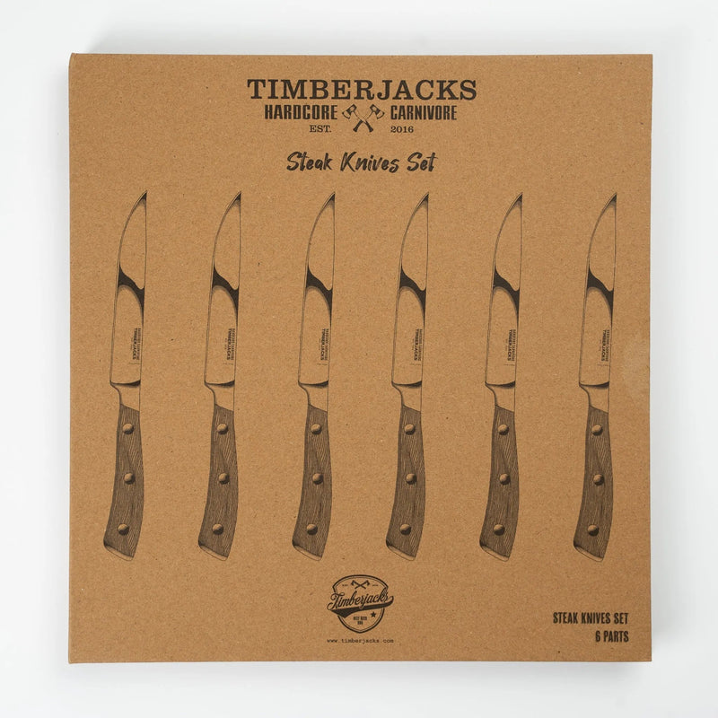 Timberjacks Steak Knives Set - 6 Parts - timberjacks.store