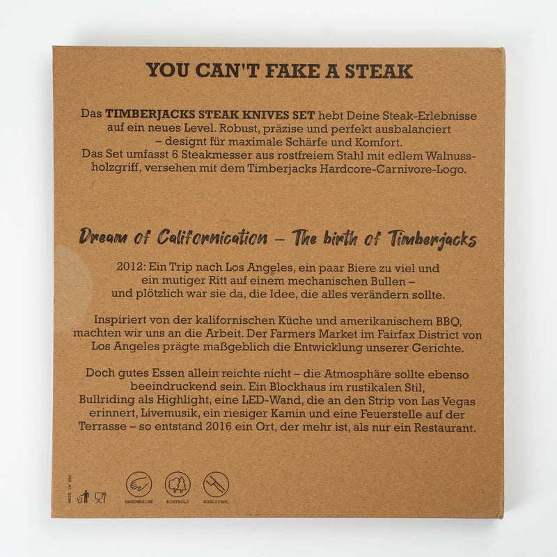 Timberjacks Steak Knives Set - 6 Parts - timberjacks.store