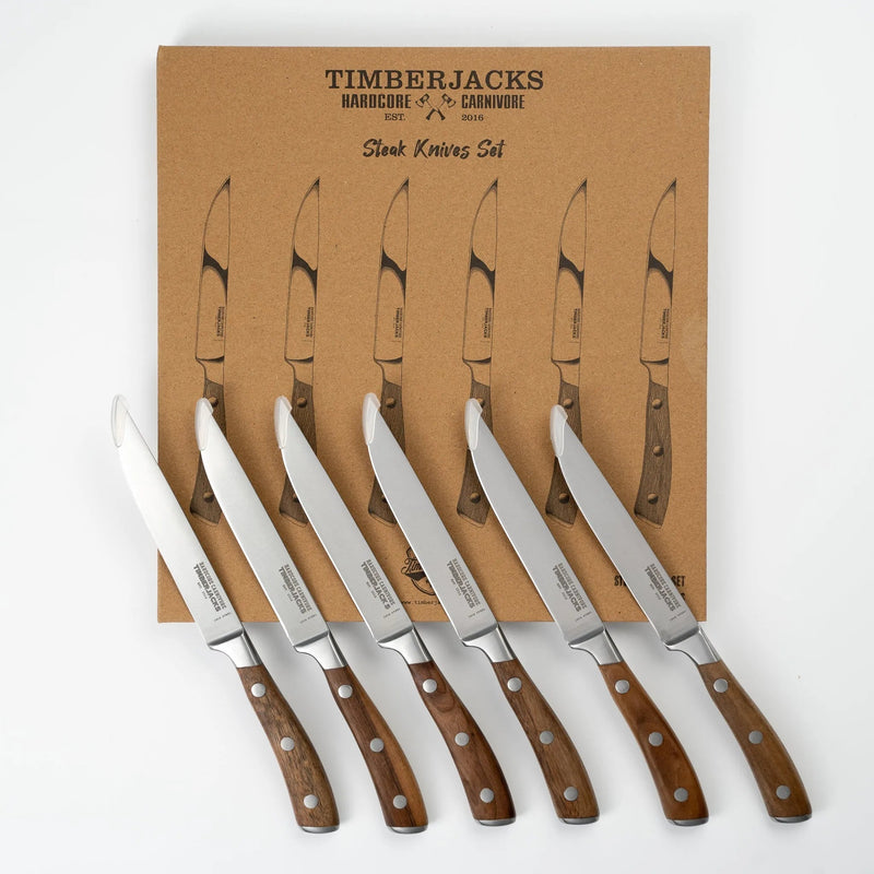 Timberjacks Steak Knives Set - 6 Parts - timberjacks.store