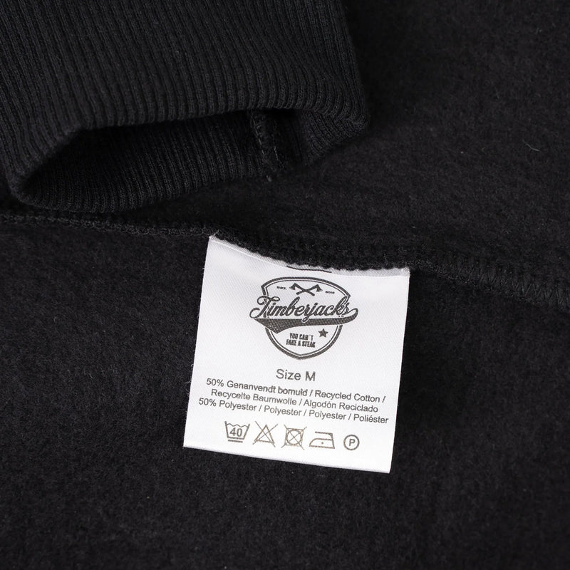 Zip Hoodie Basic Nero - timberjacks.store